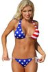Sexy USA Tie Two Piece Bikini Swimsuit